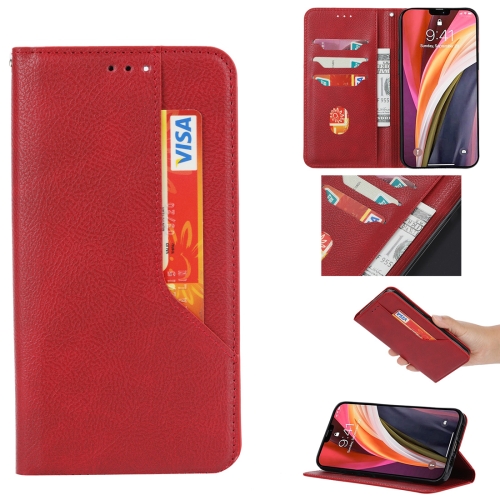 For iPhone 12 / 12 Pro Magnetic Horizontal Flip Leather Case with Holder & Card Slots & Wallet(Red)
For iPhone 12 / 12 Pro Magnetic Horizontal Flip Leather Case with Holder & Card Slots & Wallet(Red)