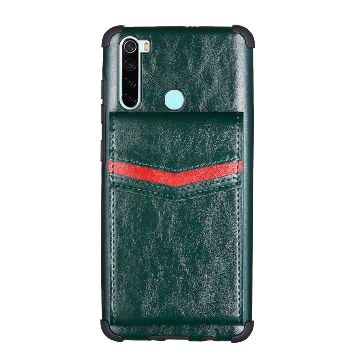 For Xiaomi Redmi Note 8 Flip Card Bag Copper Buckle TPU + PU Leather Back Cover Shockproof Case with Card Slots & Photo Frame(Green)
For Xiaomi Redmi Note 8 Flip Card Bag Copper Buckle TPU + PU Leather Back Cover Shockproof Case with Card Slots & Photo Frame(Green)