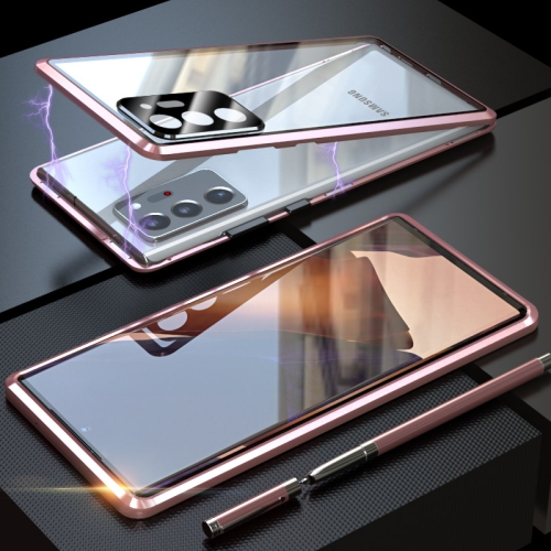 For Samsung Galaxy Note20 Ultra Shockproof Single-sided Tempered Glass Magnetic Attraction Case with Black Camera Lens Protector Cover(Pink)
For Samsung Galaxy Note20 Ultra Shockproof Single-sided Tempered Glass Magnetic Attraction Case with Black Camera Lens Protector Cover(Pink)