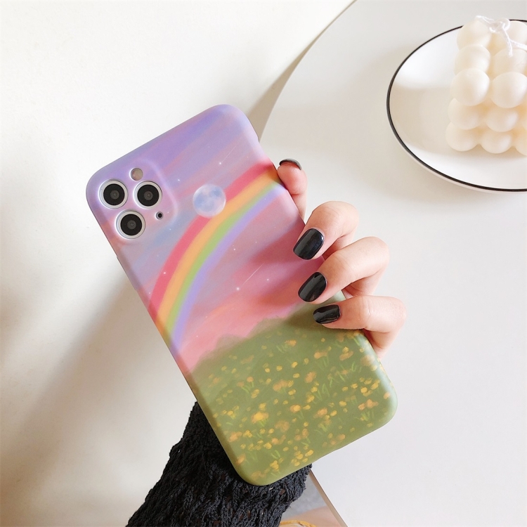 For iPhone 11 Rainbow Series Liquid Painted Pattern Skin Feel TPU Shockproof Protective Case(Moon Rainbow Garden)
For iPhone 11 Rainbow Series Liquid Painted Pattern Skin Feel TPU Shockproof Protective Case(Moon Rainbow Garden)