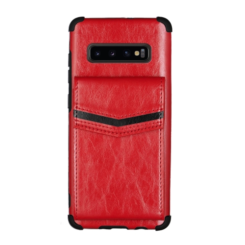 For Samsung Galaxy S10 Flip Card Bag Copper Buckle TPU + PU Leather Back Cover Shockproof Case with Card Slots & Photo Frame(Red)
For Samsung Galaxy S10 Flip Card Bag Copper Buckle TPU + PU Leather Back Cover Shockproof Case with Card Slots & Photo Frame(Red)
