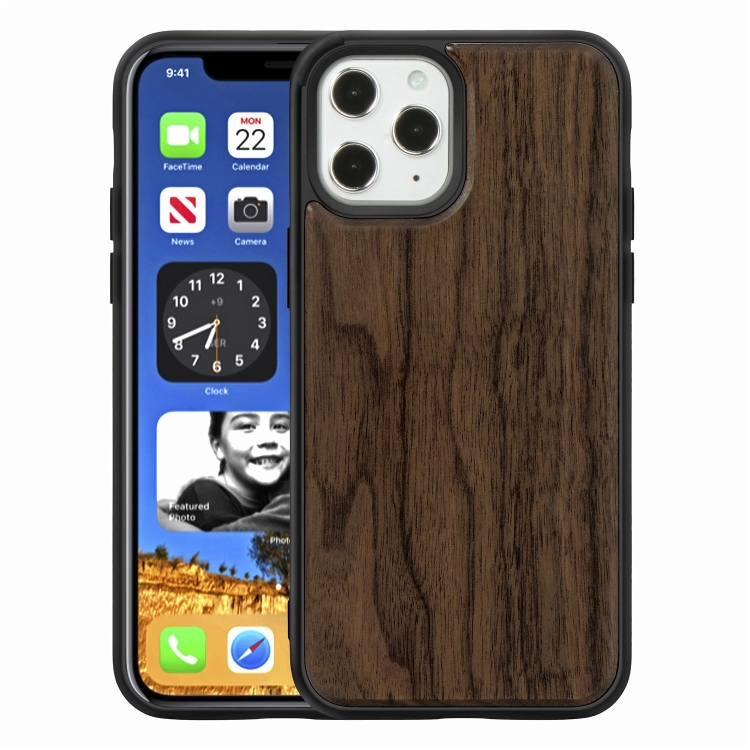 For iPhone 12 Pro Max Wood Veneer + TPU Shockproof Case(Walnut) 
For iPhone 12 Pro Max Wood Veneer + TPU Shockproof Case(Walnut)