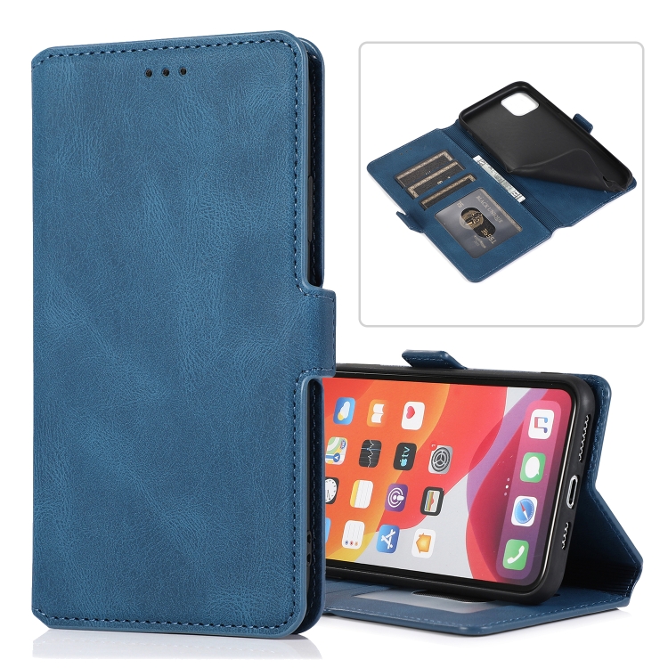 For iPhone 11 Pro Retro Magnetic Closing Clasp Horizontal Flip Leather Case with Holder & Card Slots & Photo Frame & Wallet(Navy Blue)
For iPhone 11 Pro Retro Magnetic Closing Clasp Horizontal Flip Leather Case with Holder & Card Slots & Photo Frame & Wallet(Navy Blue)
