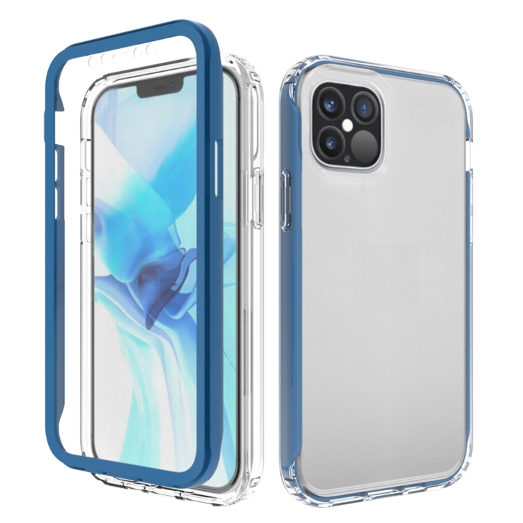 For iPhone 12 / 12 Pro Shockproof TPU Frame + Clear PC Back Case + Front PET Screen Protector(Blue)
For iPhone 12 / 12 Pro Shockproof TPU Frame + Clear PC Back Case + Front PET Screen Protector(Blue)