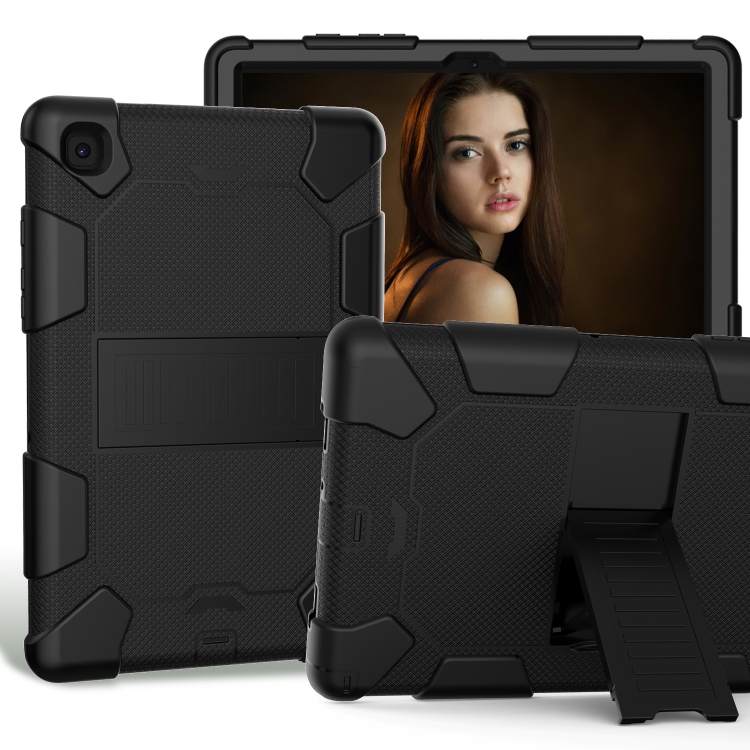 For Samsung Galaxy Tab A7 (2020) T500/T505 Shockproof Two-Color Silicone Protective Case with Holder(Black+Black)
For Samsung Galaxy Tab A7 (2020) T500/T505 Shockproof Two-Color Silicone Protective Case with Holder(Black+Black)