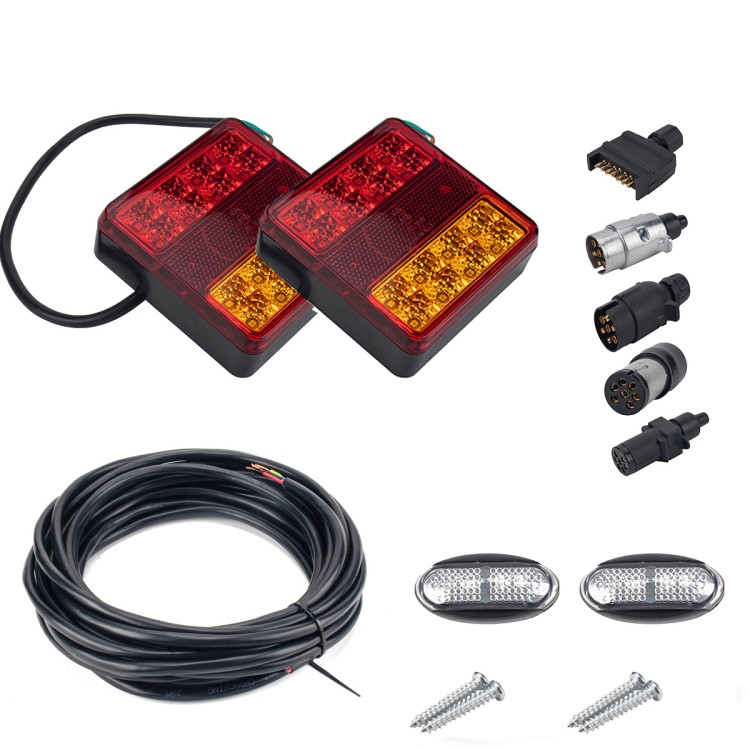 2 PCS Trailer / Truck C-type Square Shape 22LEDs Tail Light with License Plate Light Set
2 PCS Trailer / Truck C-type Square Shape 22LEDs Tail Light with License Plate Light Set