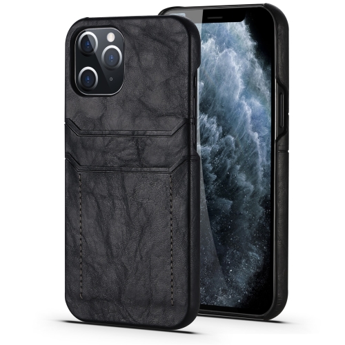 For iPhone 12 Pro Max Calf Texture PU + PC Protective Case with Card Slots(Black)
For iPhone 12 Pro Max Calf Texture PU + PC Protective Case with Card Slots(Black)