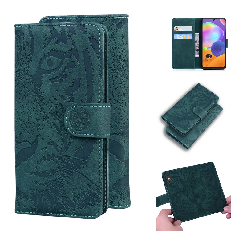 For Samsung Galaxy A31 Tiger Embossing Pattern Horizontal Flip Leather Case with Holder & Card Slots & Wallet(Green)
For Samsung Galaxy A31 Tiger Embossing Pattern Horizontal Flip Leather Case with Holder & Card Slots & Wallet(Green)