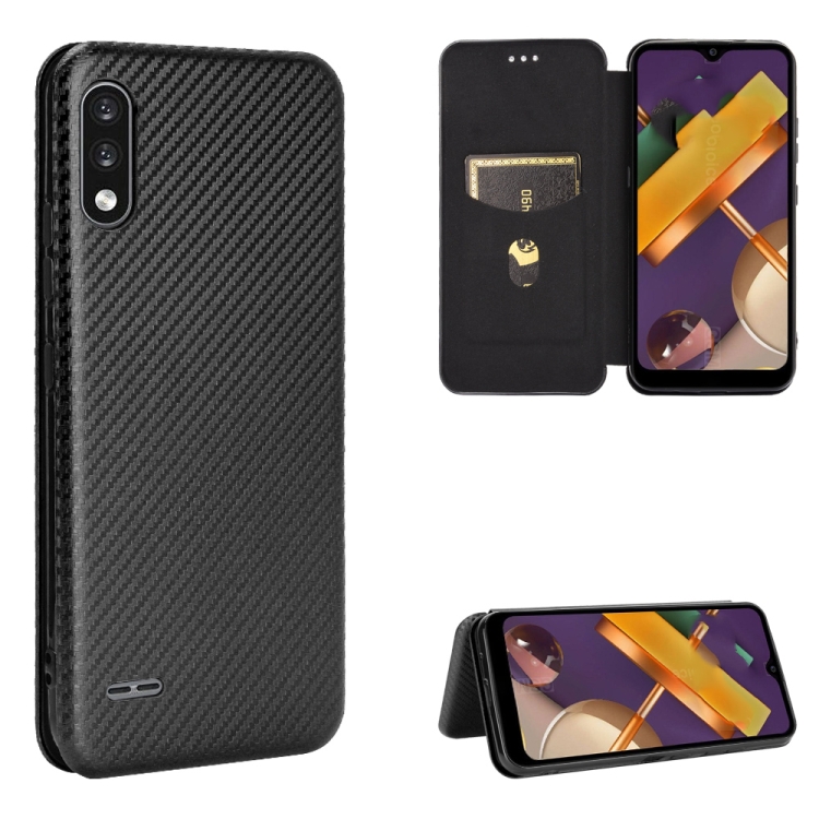 For LG K22 Carbon Fiber Texture Magnetic Horizontal Flip TPU + PC + PU Leather Case with Card Slot(Black)
For LG K22 Carbon Fiber Texture Magnetic Horizontal Flip TPU + PC + PU Leather Case with Card Slot(Black)
