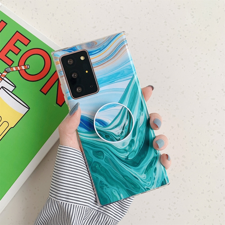 For Samsung Galaxy Note20 Ocean Wave Coral IMD Glossy Marble Phone Case with Foldable Holder(Green)
For Samsung Galaxy Note20 Ocean Wave Coral IMD Glossy Marble Phone Case with Foldable Holder(Green)