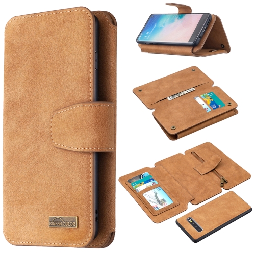 For Samsung Galaxy S10 Detachable Frosted Magnetic Horizontal Flip PU Leather Case with Card Slots & Holder & Zipper Wallet & Photo Frame(Brown)
For Samsung Galaxy S10 Detachable Frosted Magnetic Horizontal Flip PU Leather Case with Card Slots & Holder & Zipper Wallet & Photo Frame(Brown)