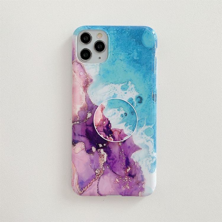 For iPhone 11 Ocean Wave Coral IMD Glossy Marble Phone Case with Foldable Holder(Purple Blue)
For iPhone 11 Ocean Wave Coral IMD Glossy Marble Phone Case with Foldable Holder(Purple Blue)