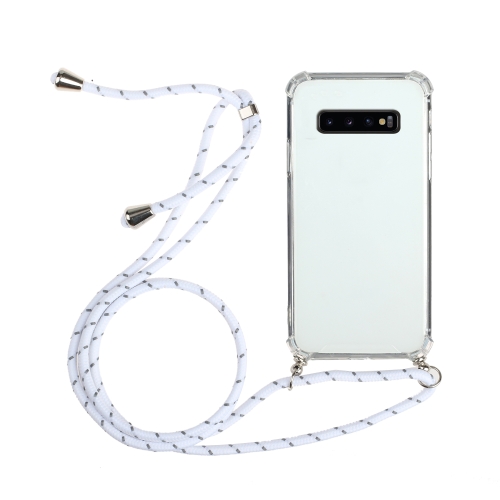 For Samsung Galaxy S10+ Four-Corner Anti-Fall Transparent TPU Protective Case with Lanyard(White)
For Samsung Galaxy S10+ Four-Corner Anti-Fall Transparent TPU Protective Case with Lanyard(White)