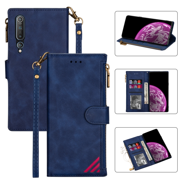 For Xiaomi Mi 10 Zipper Multi-card Slots Horizontal Flip PU Leather Case with Holder & Card Slots & Wallet & Lanyard & Photo Frame(Blue)
For Xiaomi Mi 10 Zipper Multi-card Slots Horizontal Flip PU Leather Case with Holder & Card Slots & Wallet & Lanyard & Photo Frame(Blue)
