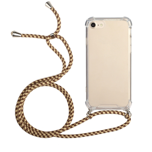 Four-Corner Shockproof Transparent TPU Protective Case with Lanyard For iPhone SE 2020 / 8 / 7(Brown Yellow)
Four-Corner Shockproof Transparent TPU Protective Case with Lanyard For iPhone SE 2020 / 8 / 7(Brown Yellow)