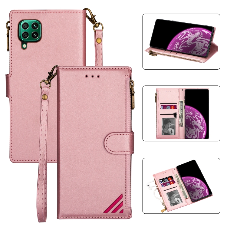 For Huawei P40 Lite Zipper Multi-card Slots Horizontal Flip PU Leather Case with Holder & Card Slots & Wallet & Lanyard & Photo Frame(Rose Gold)
For Huawei P40 Lite Zipper Multi-card Slots Horizontal Flip PU Leather Case with Holder & Card Slots & Wallet & Lanyard & Photo Frame(Rose Gold)