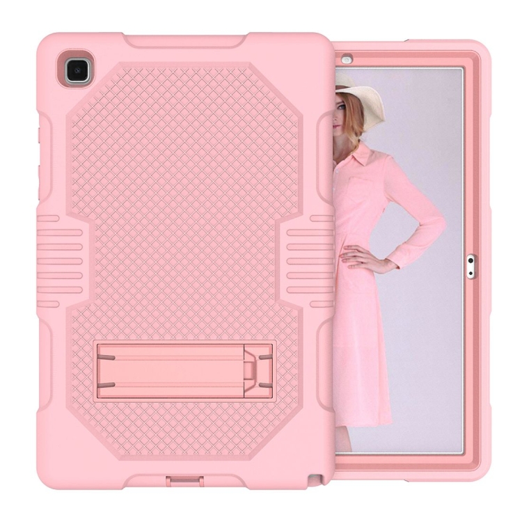 For Samsung Galaxy Tab A7 10.4 (2020) T500 / T505 Contrast Color Robot Shockproof Silicon + PC Protective Case with Holder & Pen Slot(Rose Gold)
For Samsung Galaxy Tab A7 10.4 (2020) T500 / T505 Contrast Color Robot Shockproof Silicon + PC Protective Case with Holder & Pen Slot(Rose Gold)