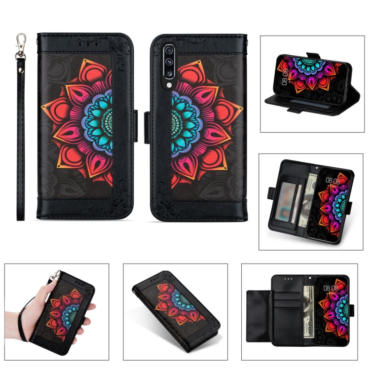 For Samsung Galaxy A50 Printing Dual-color Half Mandala Pattern Dual-side Magnetic Buckle Horizontal Flip Leather Case with Holder & Card Slots & Wallet & Photo Frame & Lanyard(Black)
For Samsung Galaxy A50 Printing Dual-color Half Mandala Pattern Dual-side Magnetic Buckle Horizontal Flip Leather Case with Holder & Card Slots & Wallet & Photo Frame & Lanyard(Black)