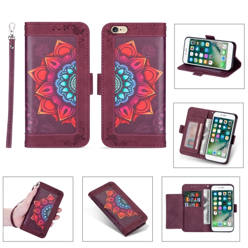 Printing Dual-color Half Mandala Pattern Dual-side Magnetic Buckle Horizontal Flip Leather Case with Holder & Card Slots & Wallet & Photo Frame & Lanyard For iPhone 6(Wine Red)
Printing Dual-color Half Mandala Pattern Dual-side Magnetic Buckle Horizontal Flip Leather Case with Holder & Card Slots & Wallet & Photo Frame & Lanyard For iPhone 6(Wine Red)