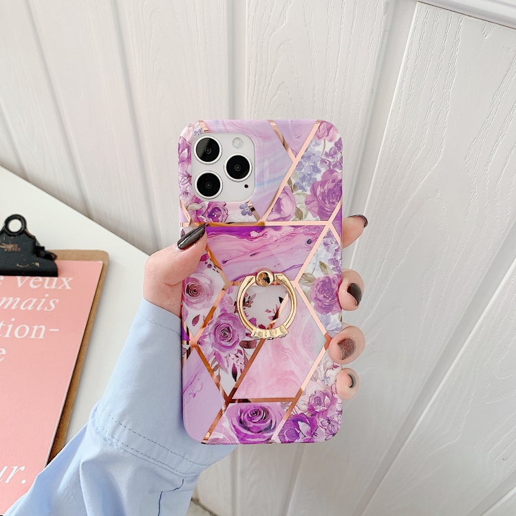 Plating Splicing Pattern Soft TPU Protective Case With Stand Ring Holder For iPhone 12 / 12 Pro(Stitching Purple Flowers)
Plating Splicing Pattern Soft TPU Protective Case With Stand Ring Holder For iPhone 12 / 12 Pro(Stitching Purple Flowers)