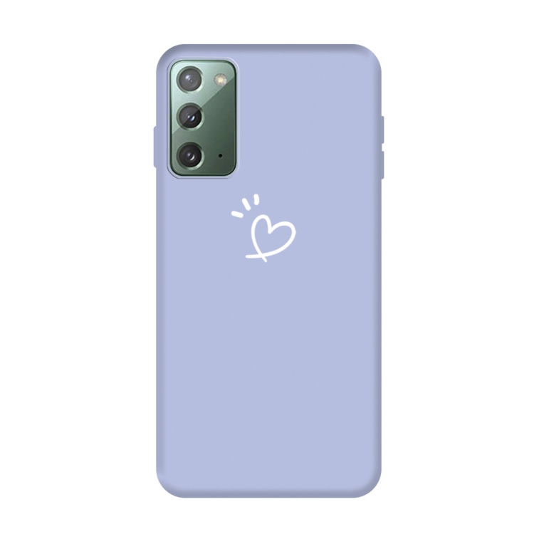 For Samsung Galaxy Note20 Three Dots Love-heart Pattern Frosted TPU Protective Case(Light Purple)
For Samsung Galaxy Note20 Three Dots Love-heart Pattern Frosted TPU Protective Case(Light Purple)
