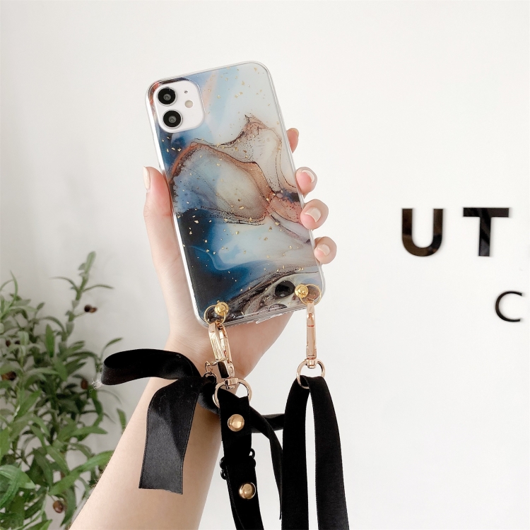 Marble Pattern Sequins Ribbon Bow TPU Protective Case with Neck Strap For iPhone 11 Pro(Dark Blue)
Marble Pattern Sequins Ribbon Bow TPU Protective Case with Neck Strap For iPhone 11 Pro(Dark Blue)
