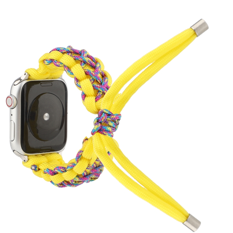 Braided Umbrella Cord Strap For Apple Series 6 & SE & 5 & 4 40mm / 3 & 2 & 1 38mm(Yellow)
Braided Umbrella Cord Strap For Apple Series 6 & SE & 5 & 4 40mm / 3 & 2 & 1 38mm(Yellow)