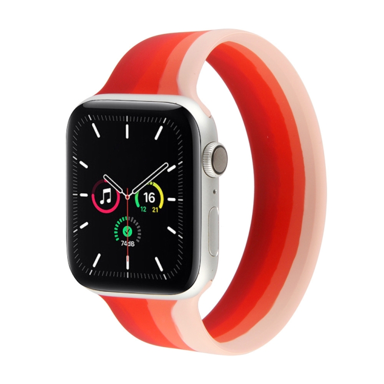 Rainbow Silicone Watchband For Apple Watch Series 6 & SE & 5 & 4 40mm / 3 & 2 & 1 38mm, Length: S 120mm(2)
Rainbow Silicone Watchband For Apple Watch Series 6 & SE & 5 & 4 40mm / 3 & 2 & 1 38mm, Length: S 120mm(2)