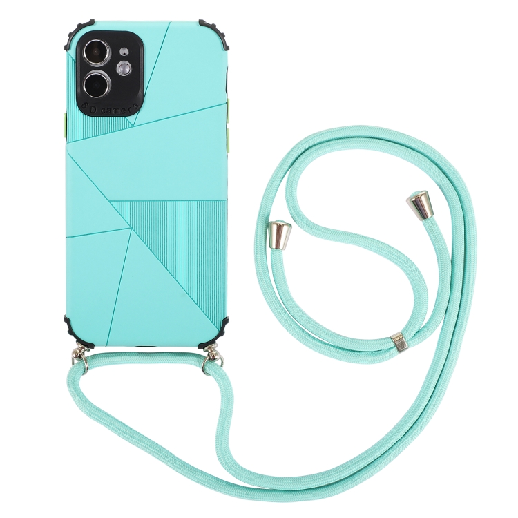 Geometric Stitching Skin Feeling Stripe TPU Shockproof Case with Neck Lanyard For iPhone 12 / 12 Pro(Blue)
Geometric Stitching Skin Feeling Stripe TPU Shockproof Case with Neck Lanyard For iPhone 12 / 12 Pro(Blue)
