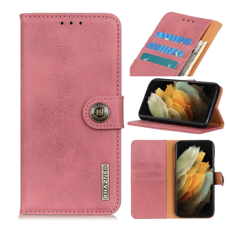 For Samsung Galaxy S21 Plus 5G KHAZNEH Cowhide Texture Horizontal Flip Leather Case with Holder & Card Slots & Wallet(Pink)
For Samsung Galaxy S21 Plus 5G KHAZNEH Cowhide Texture Horizontal Flip Leather Case with Holder & Card Slots & Wallet(Pink)