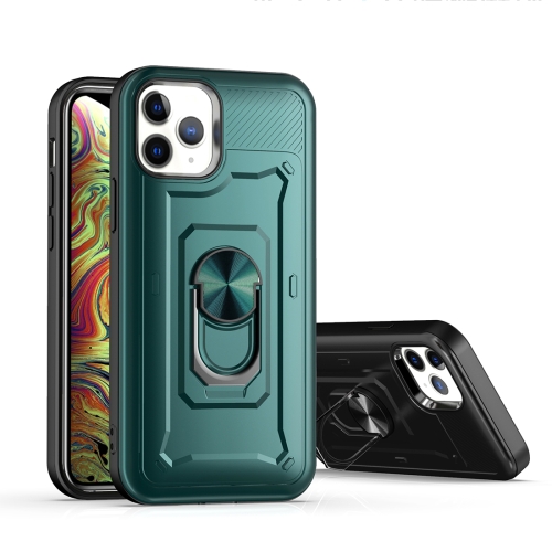 Shockproof PC + TPU Protective Case with Ring Holder For iPhone 12 Mini(Dark Green)
Shockproof PC + TPU Protective Case with Ring Holder For iPhone 12 Mini(Dark Green)