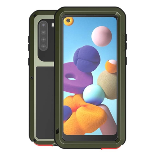 For Samsung Galaxy A21 (US Version) LOVE MEI Metal Shockproof Waterproof Dustproof Protective Case with Glass(Army Green)
For Samsung Galaxy A21 (US Version) LOVE MEI Metal Shockproof Waterproof Dustproof Protective Case with Glass(Army Green)