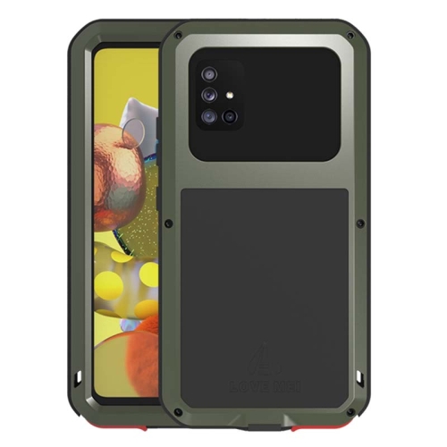 For Samsung Galaxy A51 5G LOVE MEI Metal Shockproof Waterproof Dustproof Protective Case with Glass(Army Green)
For Samsung Galaxy A51 5G LOVE MEI Metal Shockproof Waterproof Dustproof Protective Case with Glass(Army Green)