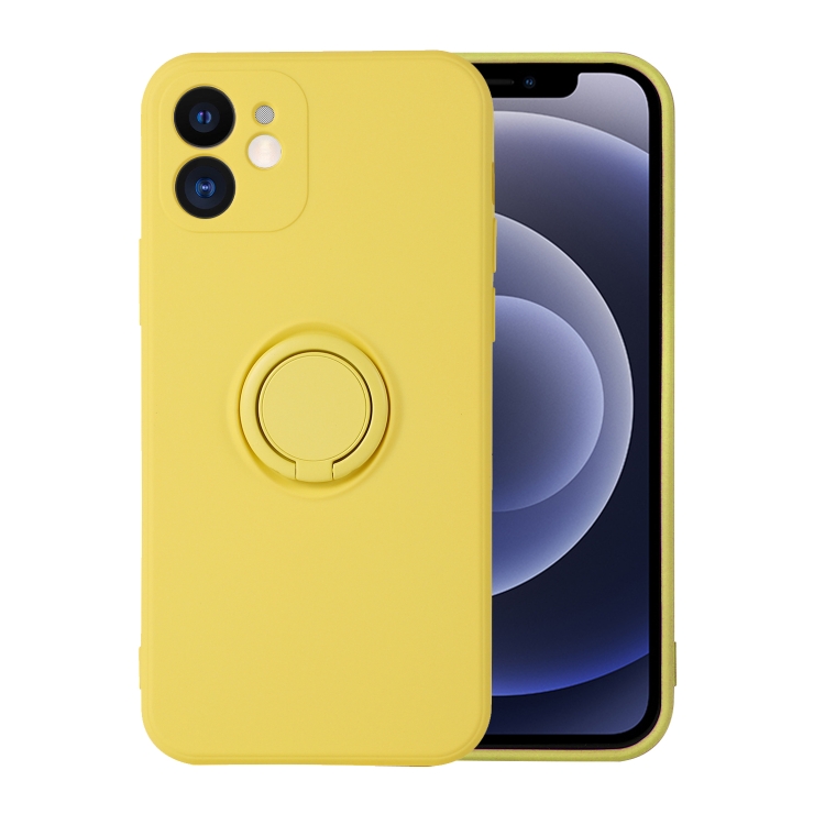Solid Color Liquid Silicone Shockproof Full Coverage Protective Case with Ring Holder For iPhone 12 mini(Yellow)
Solid Color Liquid Silicone Shockproof Full Coverage Protective Case with Ring Holder For iPhone 12 mini(Yellow)