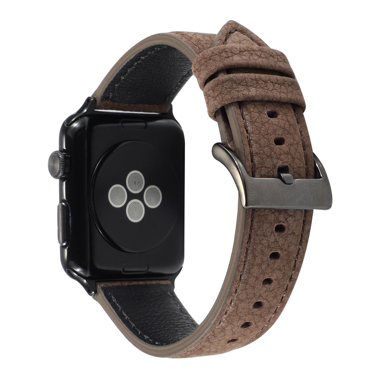 Litchi Texture Genuine Leather Watchband For Apple Watch Series 6 & SE & 5 & 4 44mm / 3 & 2 & 1 42mm(Khaki)
Litchi Texture Genuine Leather Watchband For Apple Watch Series 6 & SE & 5 & 4 44mm / 3 & 2 & 1 42mm(Khaki)