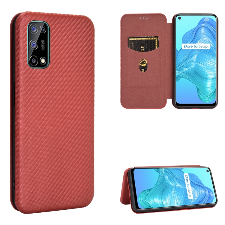 For OPPO Realme V5 / Realme Q2 Carbon Fiber Texture Magnetic Horizontal Flip TPU + PC + PU Leather Case with Card Slot(Brown)
For OPPO Realme V5 / Realme Q2 Carbon Fiber Texture Magnetic Horizontal Flip TPU + PC + PU Leather Case with Card Slot(Brown)