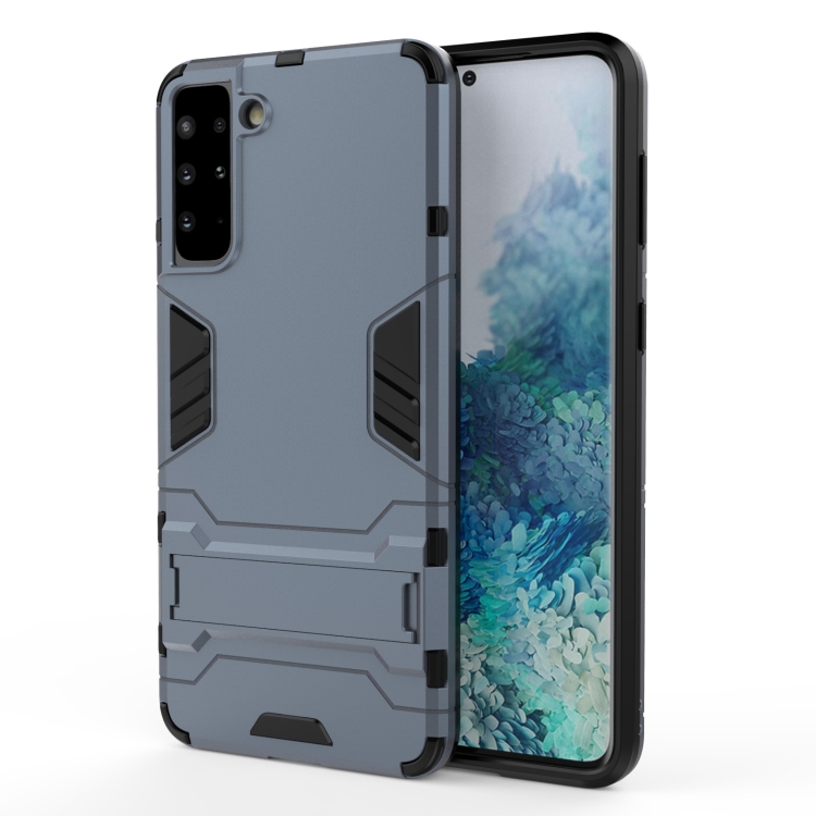 For Samsung Galaxy S21+ 5G Shockproof PC + TPU Protective Case with Hidden Holder(Navy Blue)
For Samsung Galaxy S21+ 5G Shockproof PC + TPU Protective Case with Hidden Holder(Navy Blue)