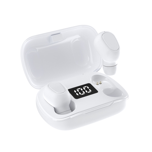 L21 Pro IPX7 Waterproof Wireless Bluetooth Earphone with Charging Box & Digital Display, Support Siri & Call(White)
L21 Pro IPX7 Waterproof Wireless Bluetooth Earphone with Charging Box & Digital Display, Support Siri & Call(White)