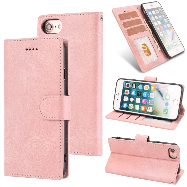 Fantasy Classic Skin-feel Calfskin Texture Magnetic Buckle Horizontal Flip PU Leather Case with Holder & Card Slot & Wallet For iPhone SE 2020 / 8 / 7(Rose Gold)
Fantasy Classic Skin-feel Calfskin Texture Magnetic Buckle Horizontal Flip PU Leather Case with Holder & Card Slot & Wallet For iPhone SE 2020 / 8 / 7(Rose Gold)