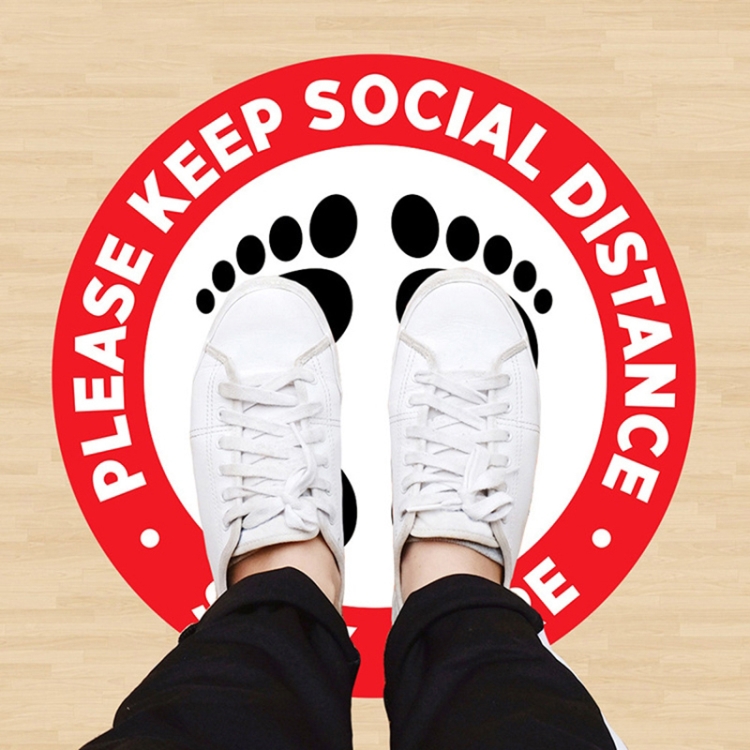 2 PCS Self-adhesive Waterproof PVC Epidemic Prevention Social Distance Floor Stickers, Length:43cm
2 PCS Self-adhesive Waterproof PVC Epidemic Prevention Social Distance Floor Stickers, Length:43cm