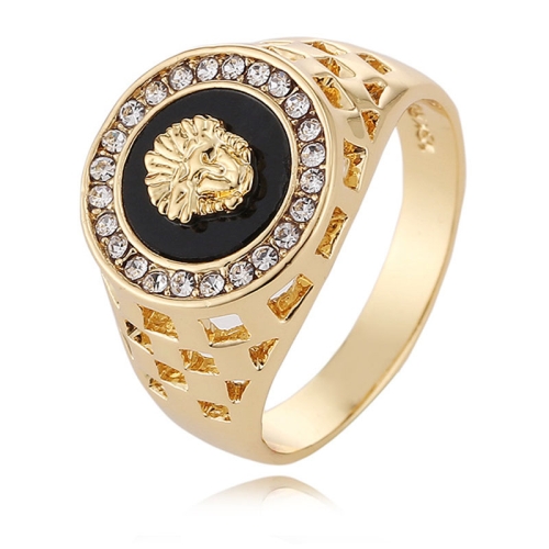 Hip Hop 18K Gold Plated Lion Head Rhinestone Ring for Men, US Size: 11, Inner Diameter: 21mm, Perimeter: 64.6mm(Gold)
Hip Hop 18K Gold Plated Lion Head Rhinestone Ring for Men, US Size: 11, Inner Diameter: 21mm, Perimeter: 64.6mm(Gold)