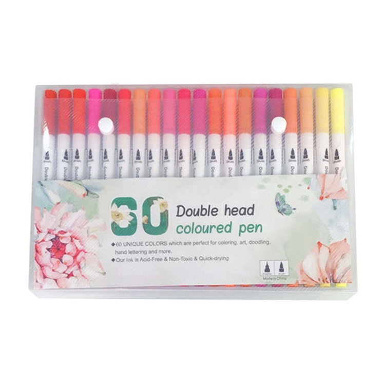 2 Sets 60 Color Double Head Hook Line Pen Color Marker Soft Head Watercolor Pen Art Supplies Children Gift Painting Set
2 Sets 60 Color Double Head Hook Line Pen Color Marker Soft Head Watercolor Pen Art Supplies Children Gift Painting Set