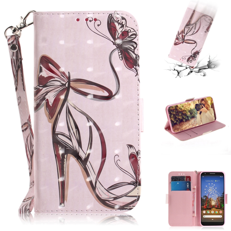 3D Painting Butterfly High Heels Pattern Coloured Drawing Horizontal Flip Leather Case for Google Pixel 3a, with Holder & Card Slots & Wallet
3D Painting Butterfly High Heels Pattern Coloured Drawing Horizontal Flip Leather Case for Google Pixel 3a, with Holder & Card Slots & Wallet