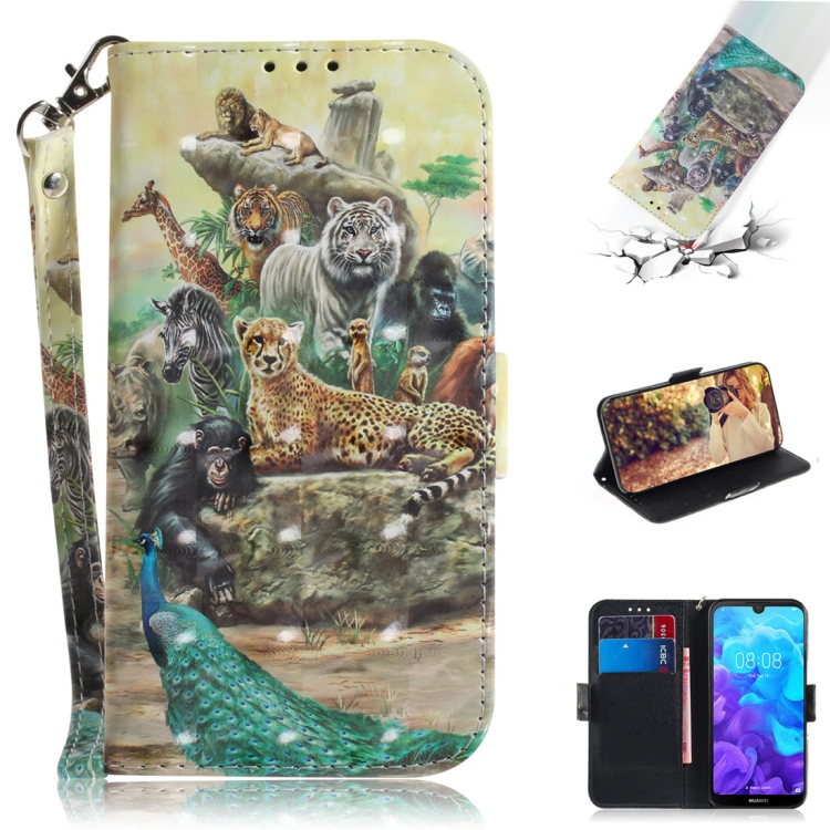 3D Colored Drawing Animals Pattern Horizontal Flip Leather Case for Huawei Y5 (2019) / Honor 8s, with Holder & Card Slots & Wallet
3D Colored Drawing Animals Pattern Horizontal Flip Leather Case for Huawei Y5 (2019) / Honor 8s, with Holder & Card Slots & Wallet