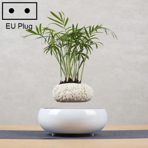Ivory White Flower Pot + Imitation Ceramic Resin Base Magnetic Levitation Potted Plant Home Decoration, EU Plug
Ivory White Flower Pot + Imitation Ceramic Resin Base Magnetic Levitation Potted Plant Home Decoration, EU Plug