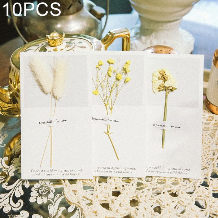 10 PCS Festival Creative Fresh Dried Flowers Handwritten Greeting Card Birthday Card
10 PCS Festival Creative Fresh Dried Flowers Handwritten Greeting Card Birthday Card
