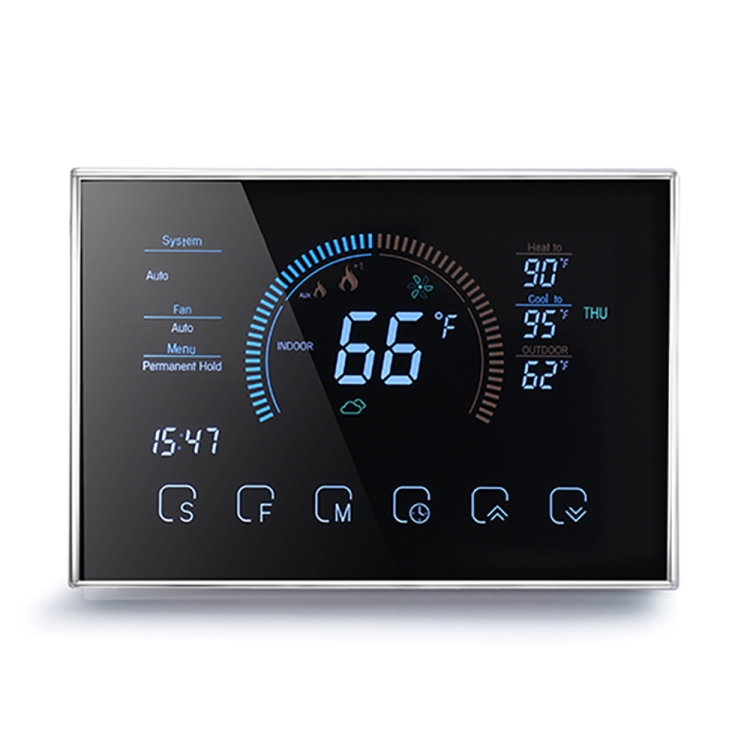 BHP-8000-SS 3H2C Smart Home Heat Pump Round Room Brushed Mirror Housing Thermostat without WiFi, AC 24V
BHP-8000-SS 3H2C Smart Home Heat Pump Round Room Brushed Mirror Housing Thermostat without WiFi, AC 24V