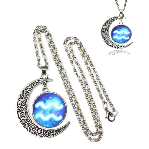 European and American Fashion Starry Sky Moon Gem Aquarius Constellation Necklace
European and American Fashion Starry Sky Moon Gem Aquarius Constellation Necklace