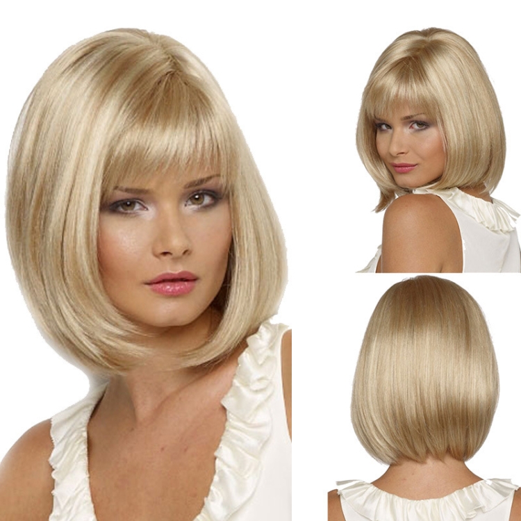 Short Straight Hair Bob Haircut Wig Chemical Fiber Hair Headgear for Women (Champagne Gold)
Short Straight Hair Bob Haircut Wig Chemical Fiber Hair Headgear for Women (Champagne Gold)