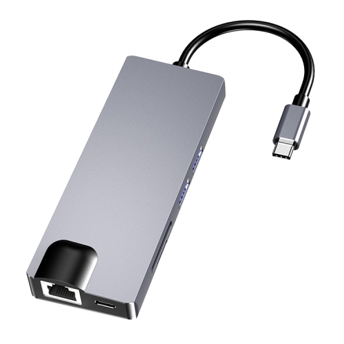 HW-TC12 8 In 1 Type-C / USB-C Multifunctional Extension HUB Adapter Hdmi / Vga Hub Card Reader + Network Card
HW-TC12 8 In 1 Type-C / USB-C Multifunctional Extension HUB Adapter Hdmi / Vga Hub Card Reader + Network Card